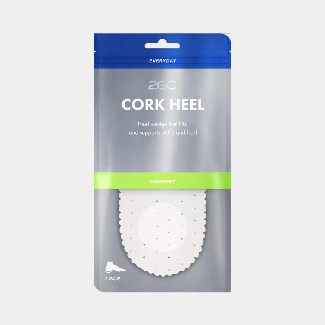 2GO Cork Heel White 7 Mm