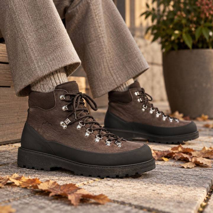 Diemme Roccia Vet Gomma Coffee Dark Fallow Structured Nubuck M