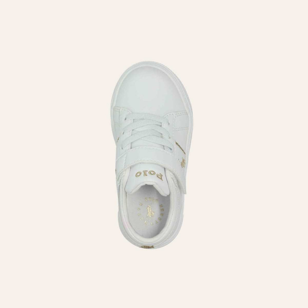 Ralph Lauren Frazier II White Smooth/Gold glitter Baby