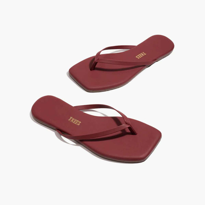 TKEES Square Toe Lily Burgundy W