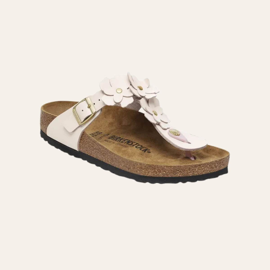 Birkenstock Gizeh Flowers Leather Light Rose W