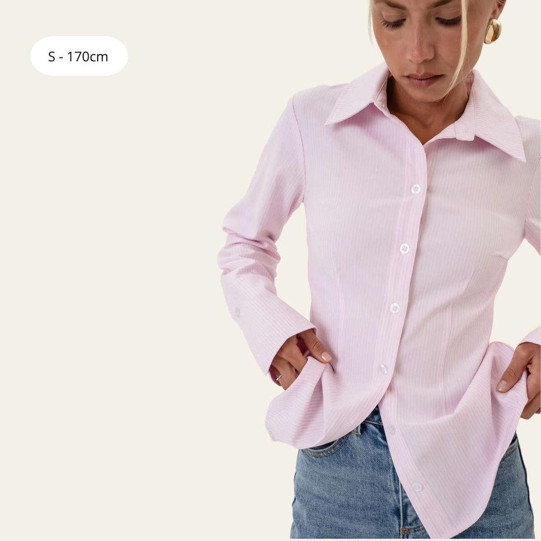 BYIC SiljeIC Shirt Pink White Stripes