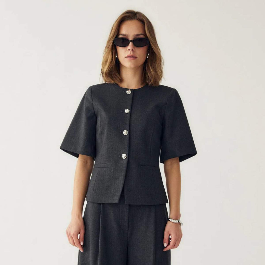 Noella N-Kasaundra Blazer Grey Herringbone