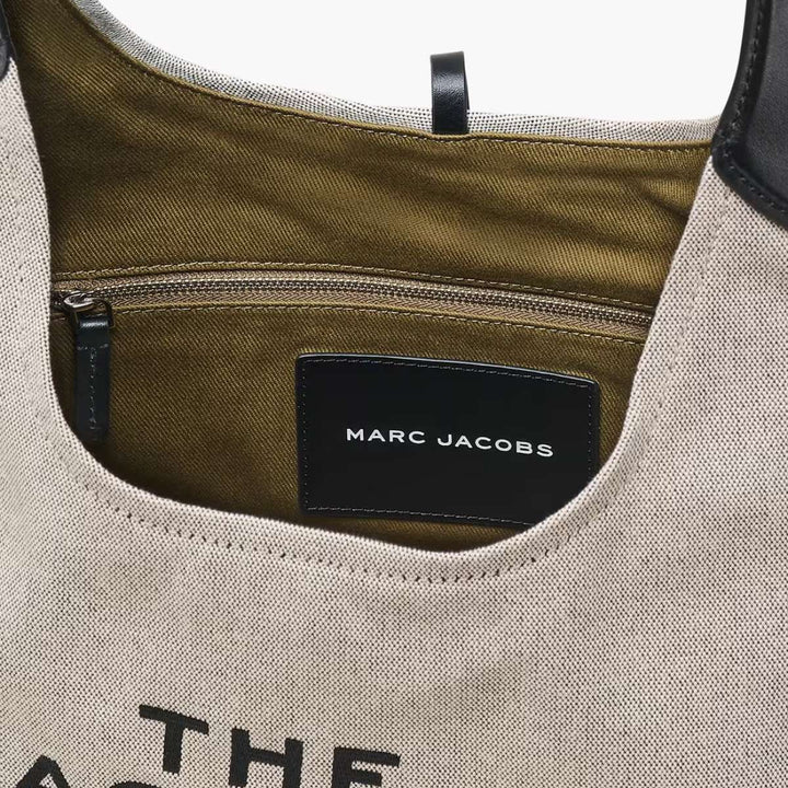 Marc Jacobs The Belted Sack Canvas Leather Ivory/Black