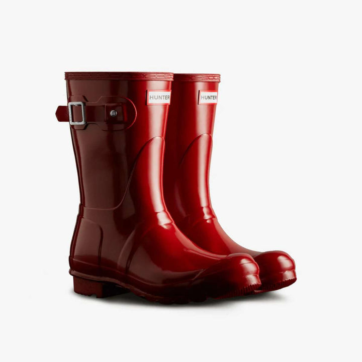 Hunter Original Short Gloss Støvler Military Red W