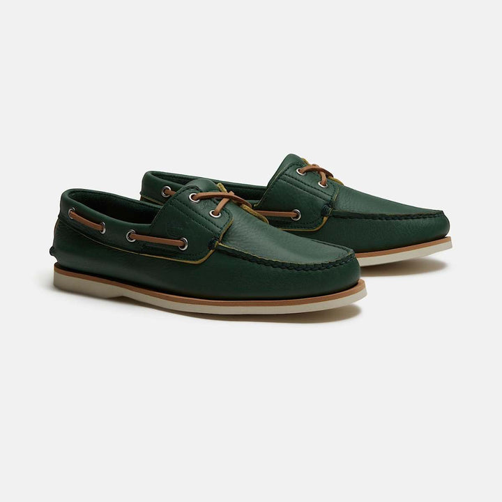 Timberland Classic Boat Shoe Medium Green Full Grain M