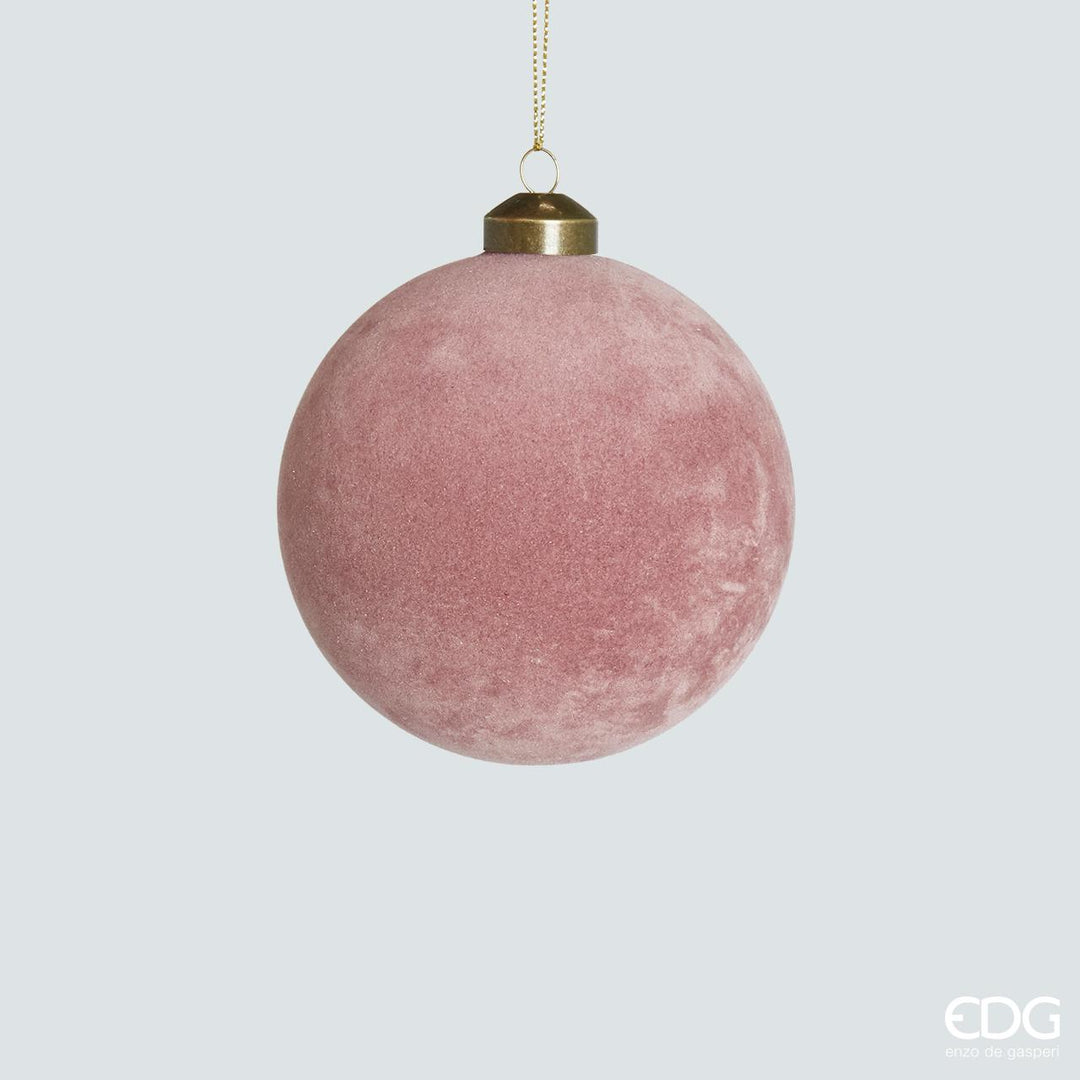 Palla Julekule Velour Dus Rosa - julekule fra EDG / Enzo De Gasperi