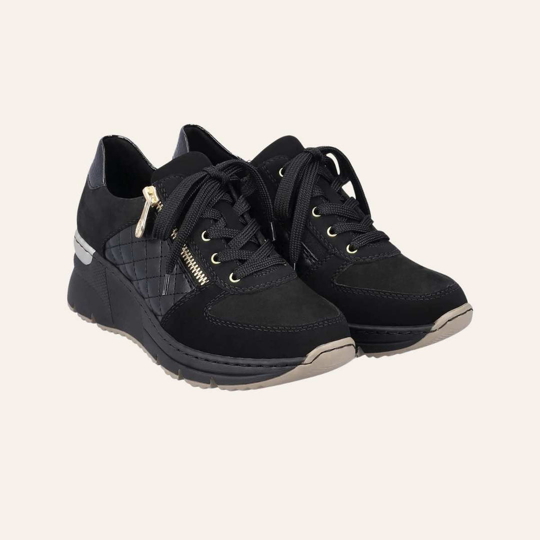 Rieker Sko Svart/Gull W