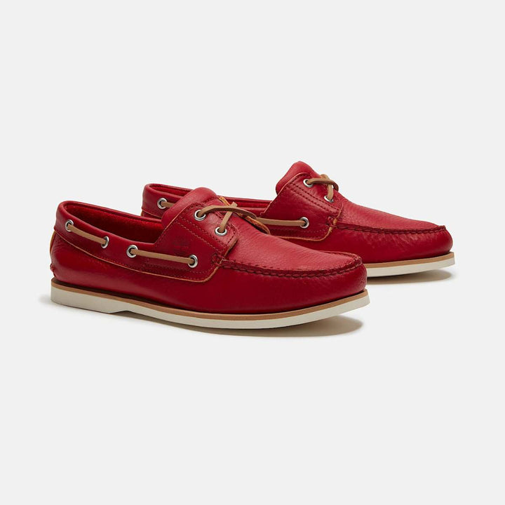 Timberland Classic Boat Shoe Medium Red Full Grain M