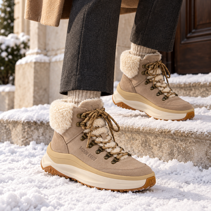Moon Boot Moon247 City Mid Shearling Sand