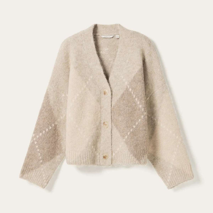 Noella N-Laiana Knit Cardigan Beige Mix