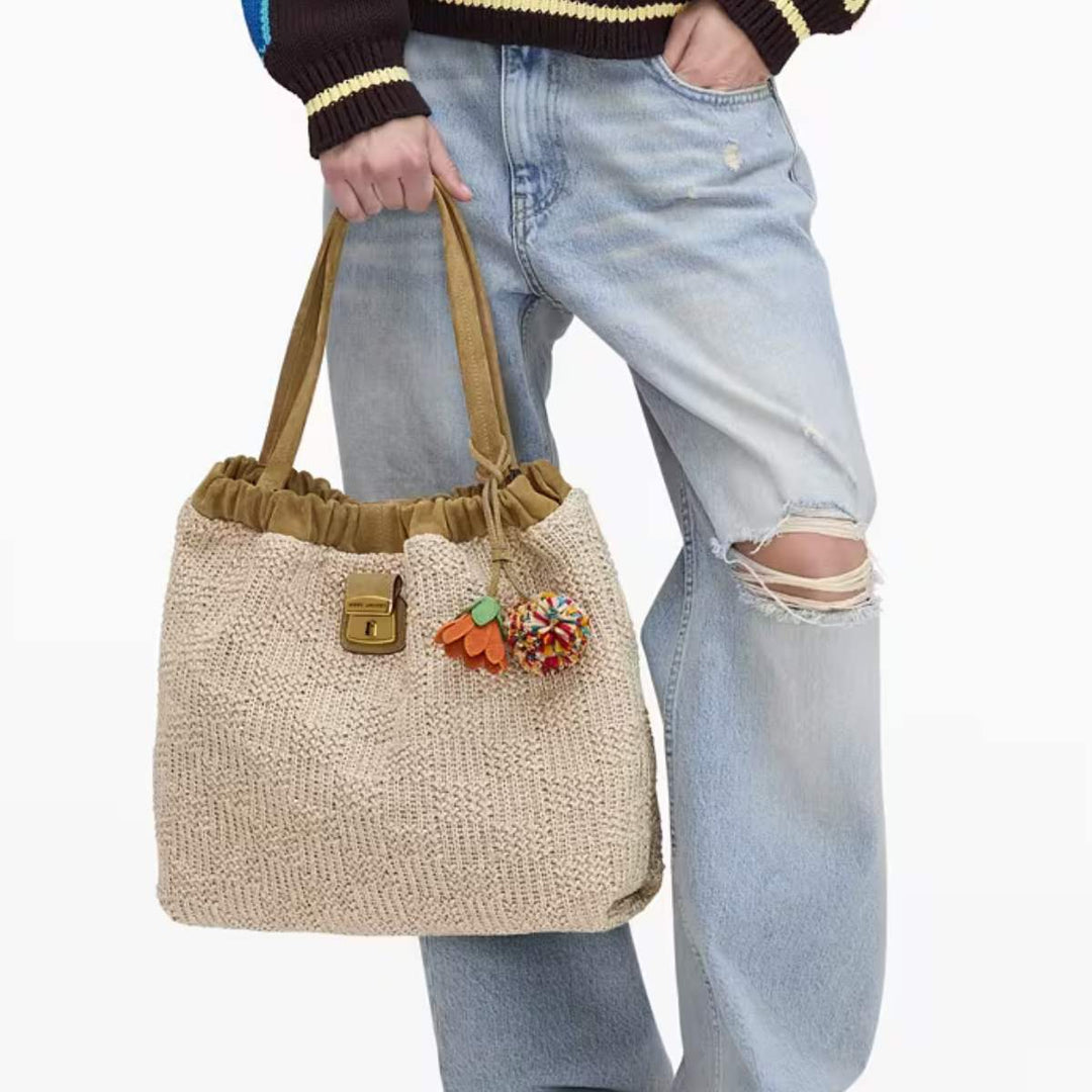 Marc Jacobs The Tote Summer Woven Christina Natural