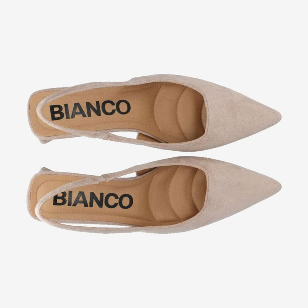 Bianco Biamaralyn Slingback Faux Suede Nougat W