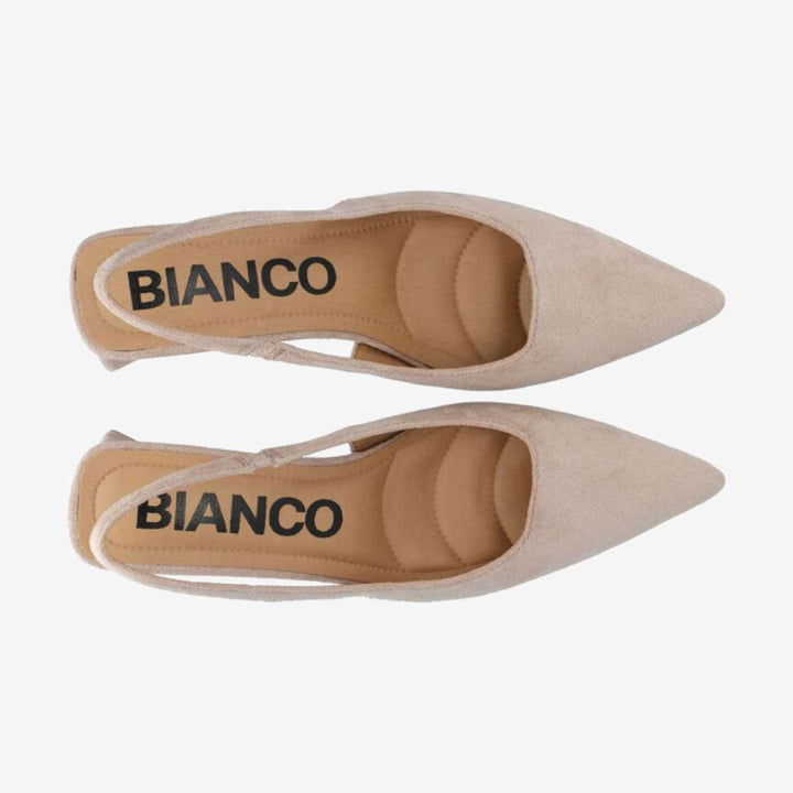 Bianco Biamaralyn Slingback Faux Suede Nougat W