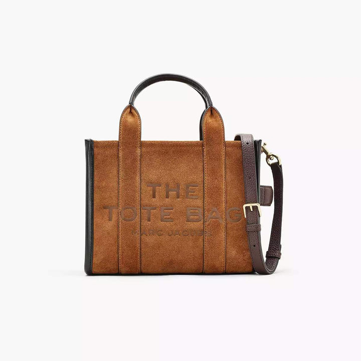 Marc Jacobs The Small Tote Suede Leather Blocked Copper