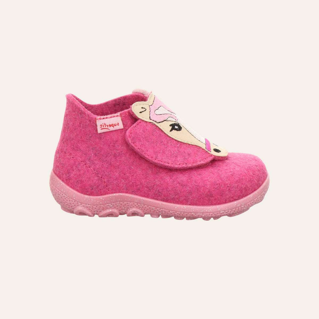 Superfit Slipper Happy Wollfilz Rosa B