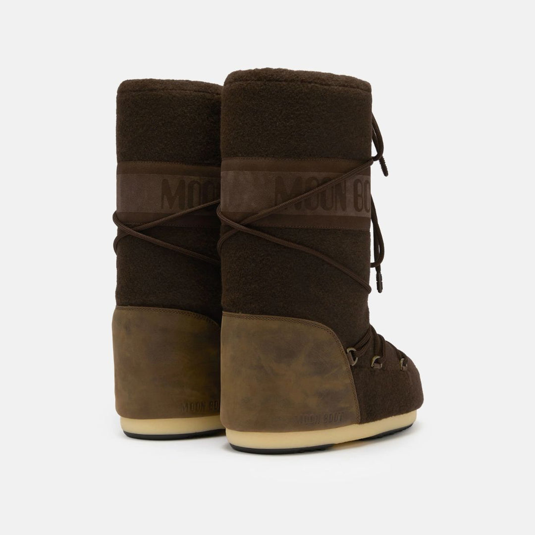 Moon Boot Icon Nubuck Felt Dark Brown
