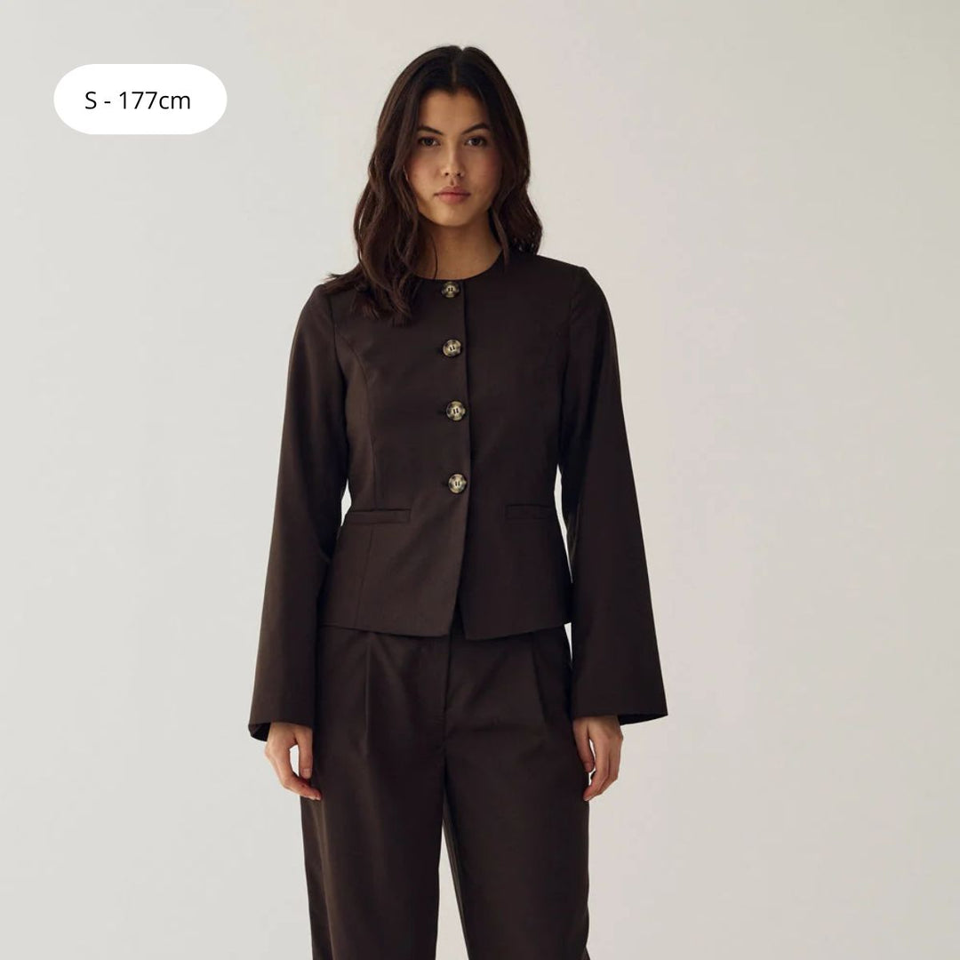 Noella Kasaundra LS Blazer Chocolate
