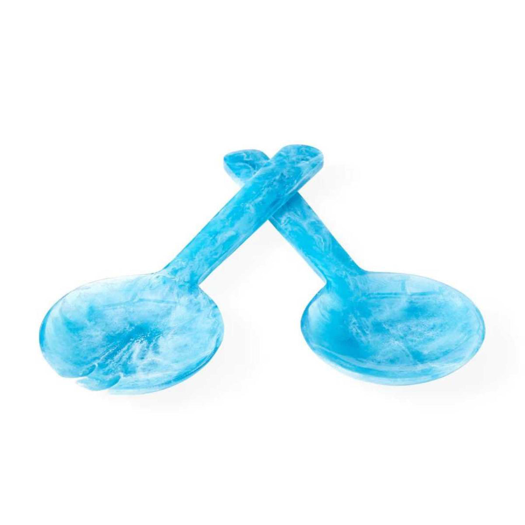 Jonathan Adler Mustique Round Salad Serving Set Blue - salatbolle fra Jonathan Adler