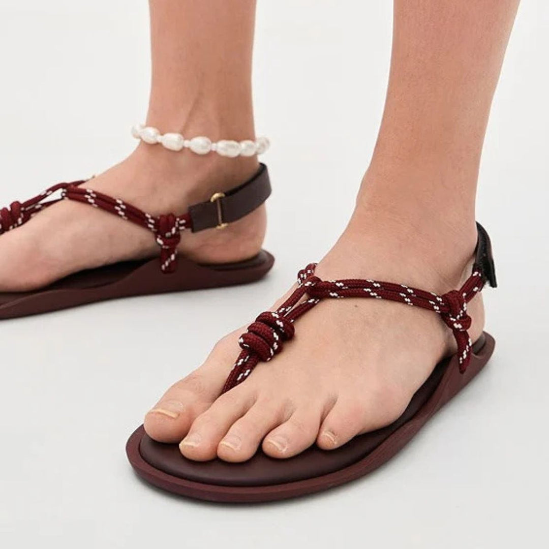 Flòwze FLÒ Ropes Sandal Bordeaux W