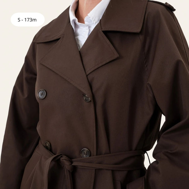 BYIC EvieIC Trenchcoat Chocolate Brown
