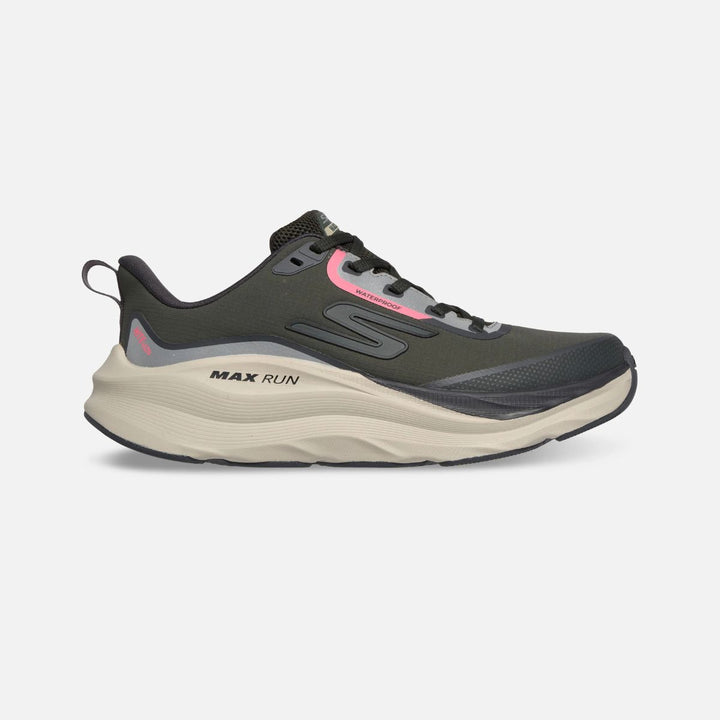 Skechers Max Cushioning Max Run Waterproof Olive W