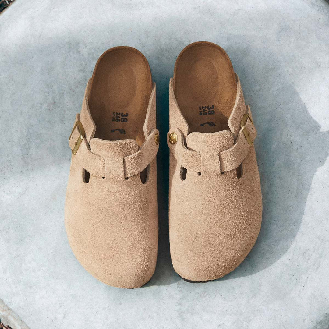 Birkenstock Boston Suede Sandcastle W