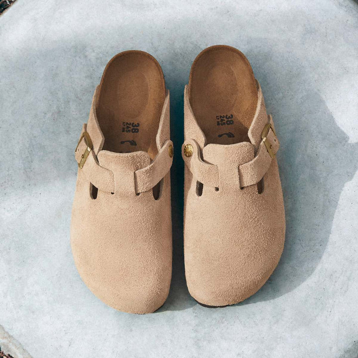 Birkenstock Boston Suede Sandcastle W
