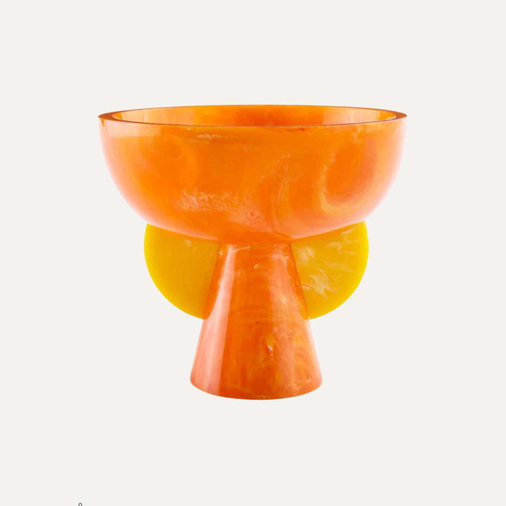 Jonathan Adler Mustique Pedestal Bowl Orange/Yellow