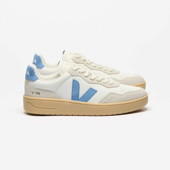 Veja V-90 Leather Extra White Aqua/Natural M