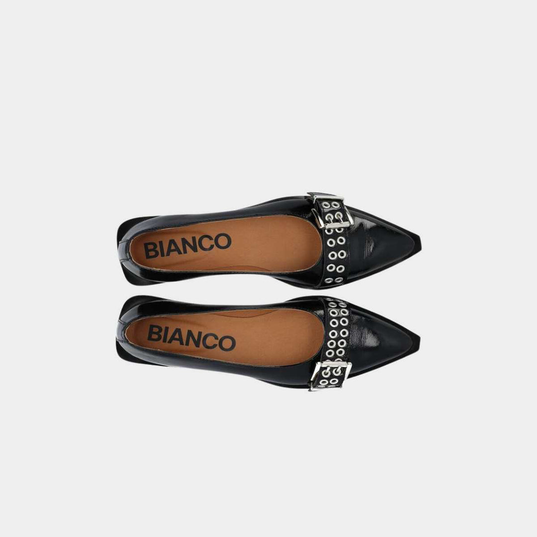 Bianco Biavictoria Bucklet Ballet Flat Black W