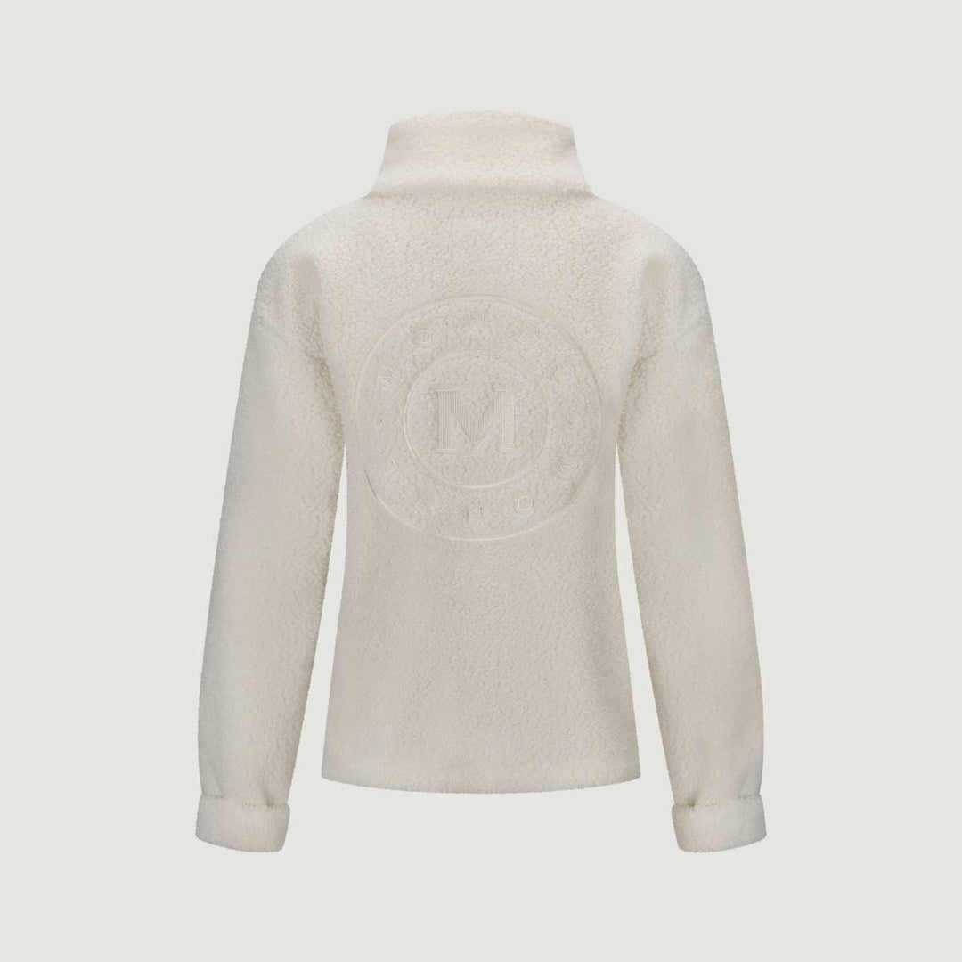Monel Annie Teddy Fleece Half Zip White