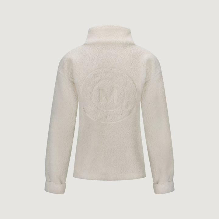 Monel Annie Teddy Fleece Half Zip White