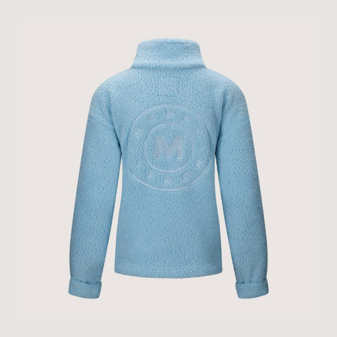Monel Annie Teddy Fleece Half Zip Light Blue