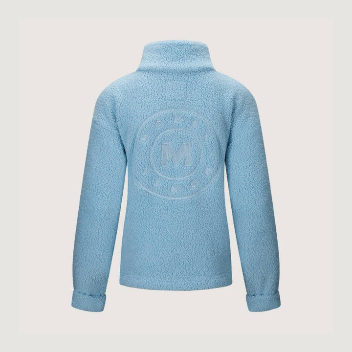 Monel Annie Teddy Fleece Half Zip Light Blue