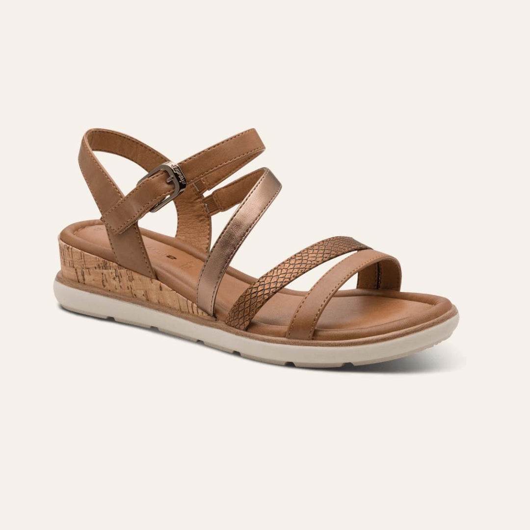Tamaris Sandal Kilehæl Cognac W