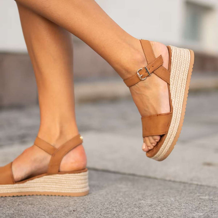 Roberto Rosso Lili Wedge Cognac W