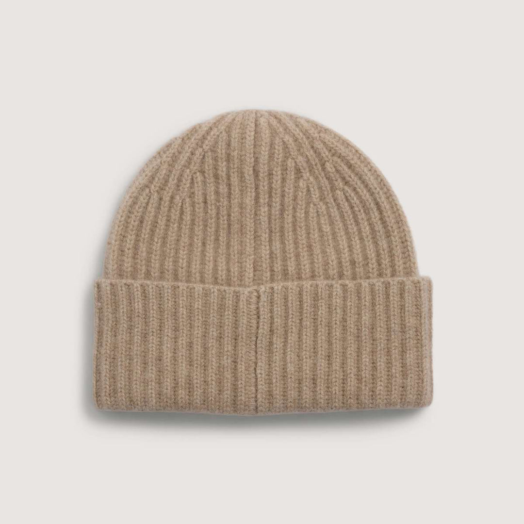 Monel Alba Cashmere Beanie Dark Beige
