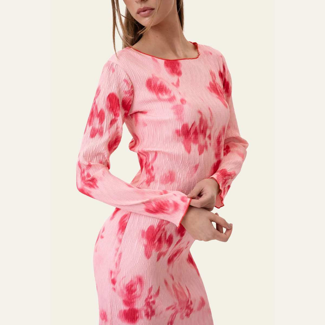BYIC OdaIC Dress Abstract Pink Flower Print