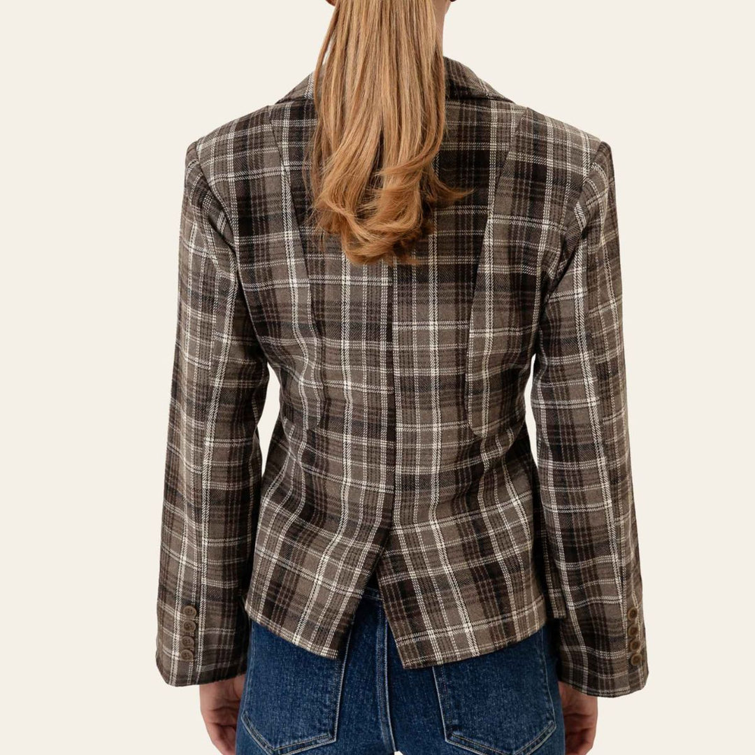 BYIC StineIC Blazer Brown Heritage Checks