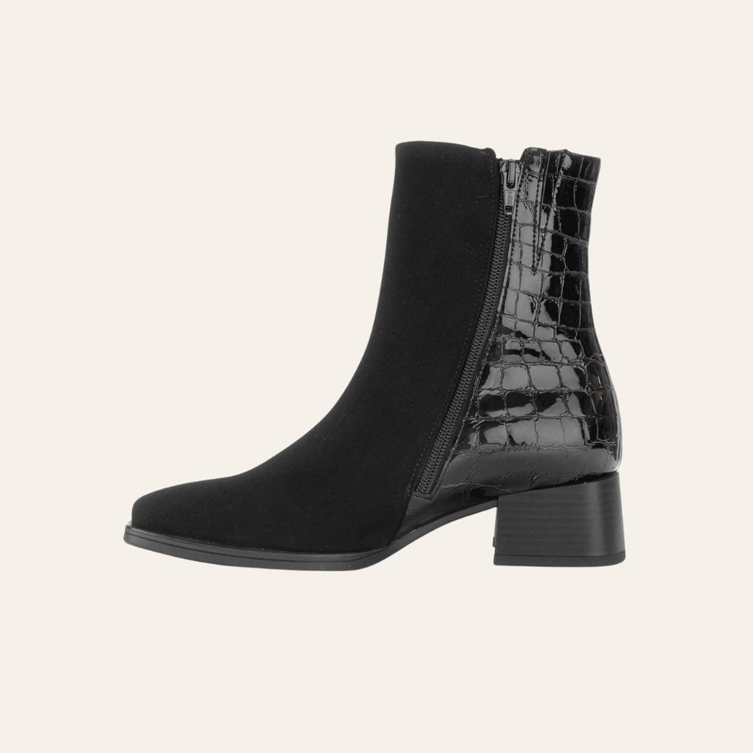 Gabor Boots Krokolakk Svart W