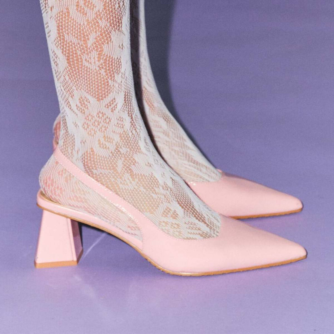 Bianco Biamaralyn Slingback Patent Dusty Pink W