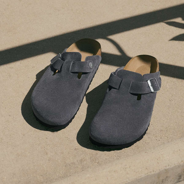Birkenstock Boston Suede Leather Charcoal M