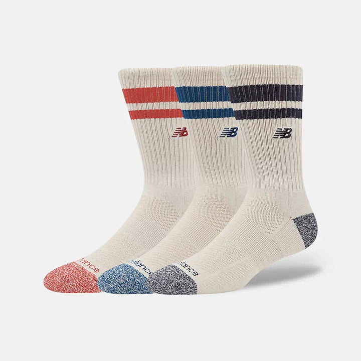 New Balance Active Premium Stripe Crew Socks 3-pack