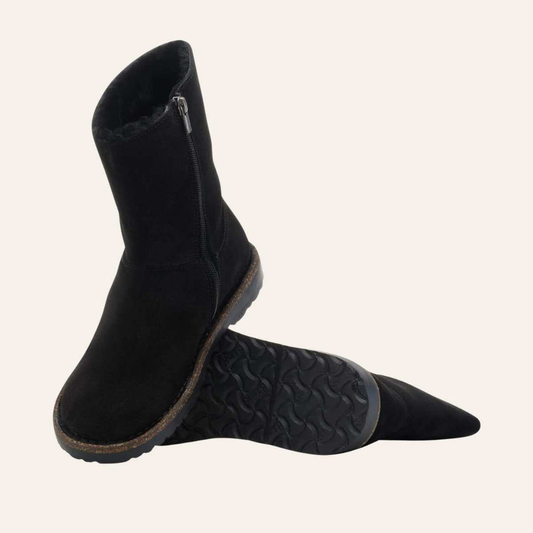 Birkenstock Uppsala Zip Shearling Black