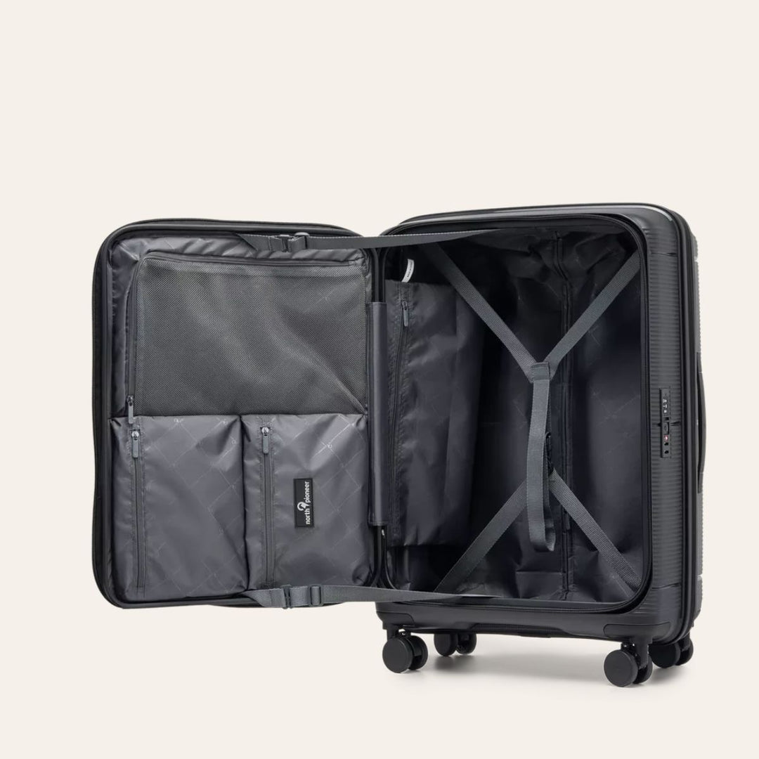 North Pioneer Hong Kong Koffert Medium 67cm Utvidbar Black