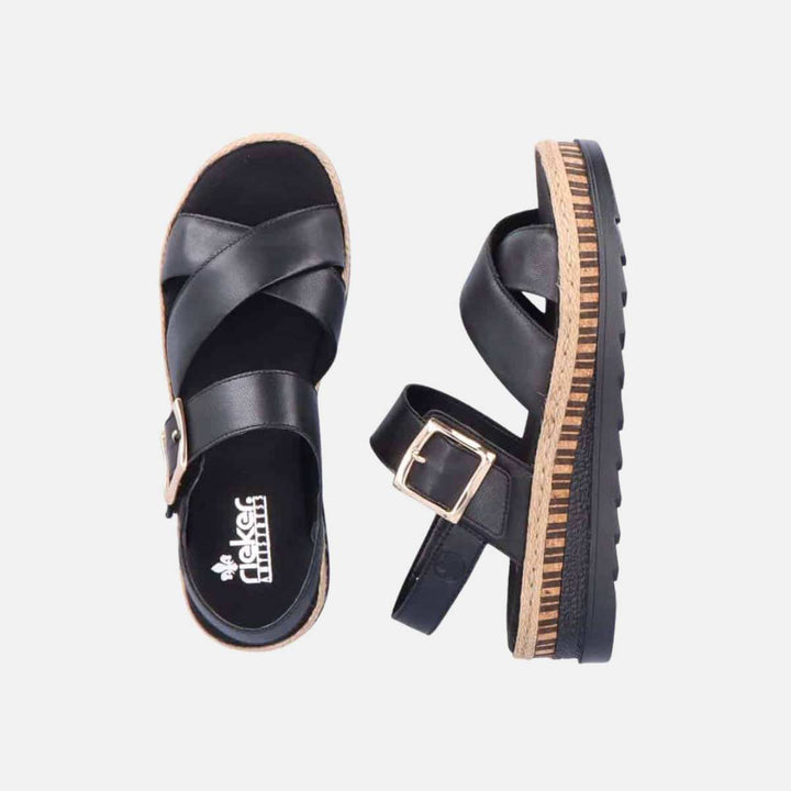 Rieker Sandal V7951 Svart W