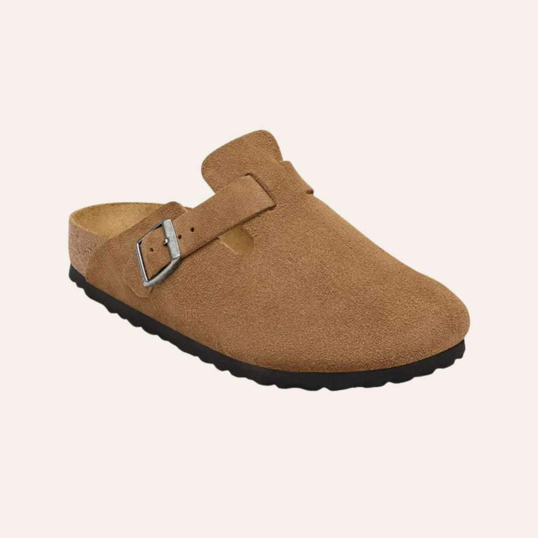 Birkenstock Boston Narrow Suede Leather Dark Tea W