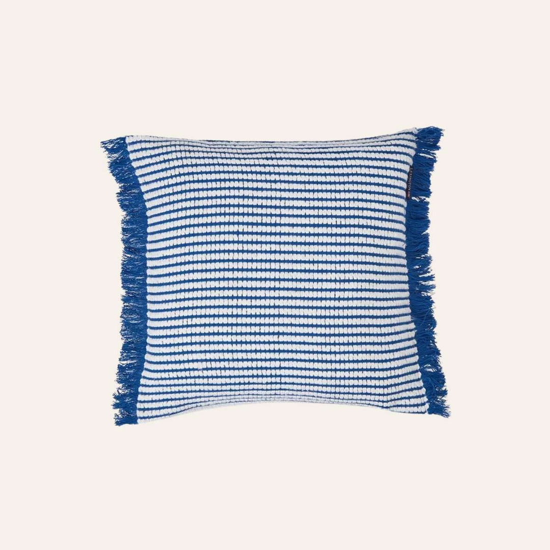 Lexington Heavy Striped Pillow Cover Blue/White 50x50