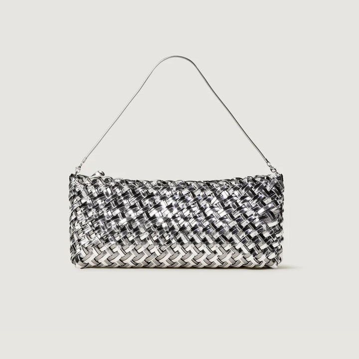 Naghedi Gala Medium Clutch Metallic Pewter